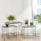 Glitzhome® Black Rectangular Nesting Metal Planter Set